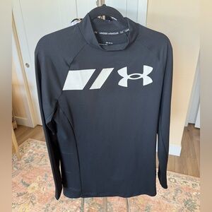 Under Armour Black & White Long-Sleeve Performance Top